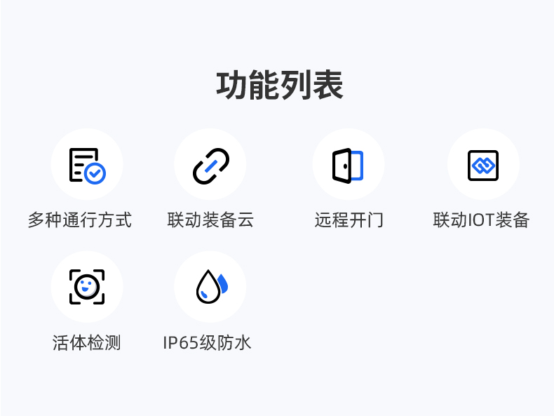 凌訊智能裝備人臉門禁識別系統(tǒng)的功能列表,裝備庫智能門禁系統(tǒng)
