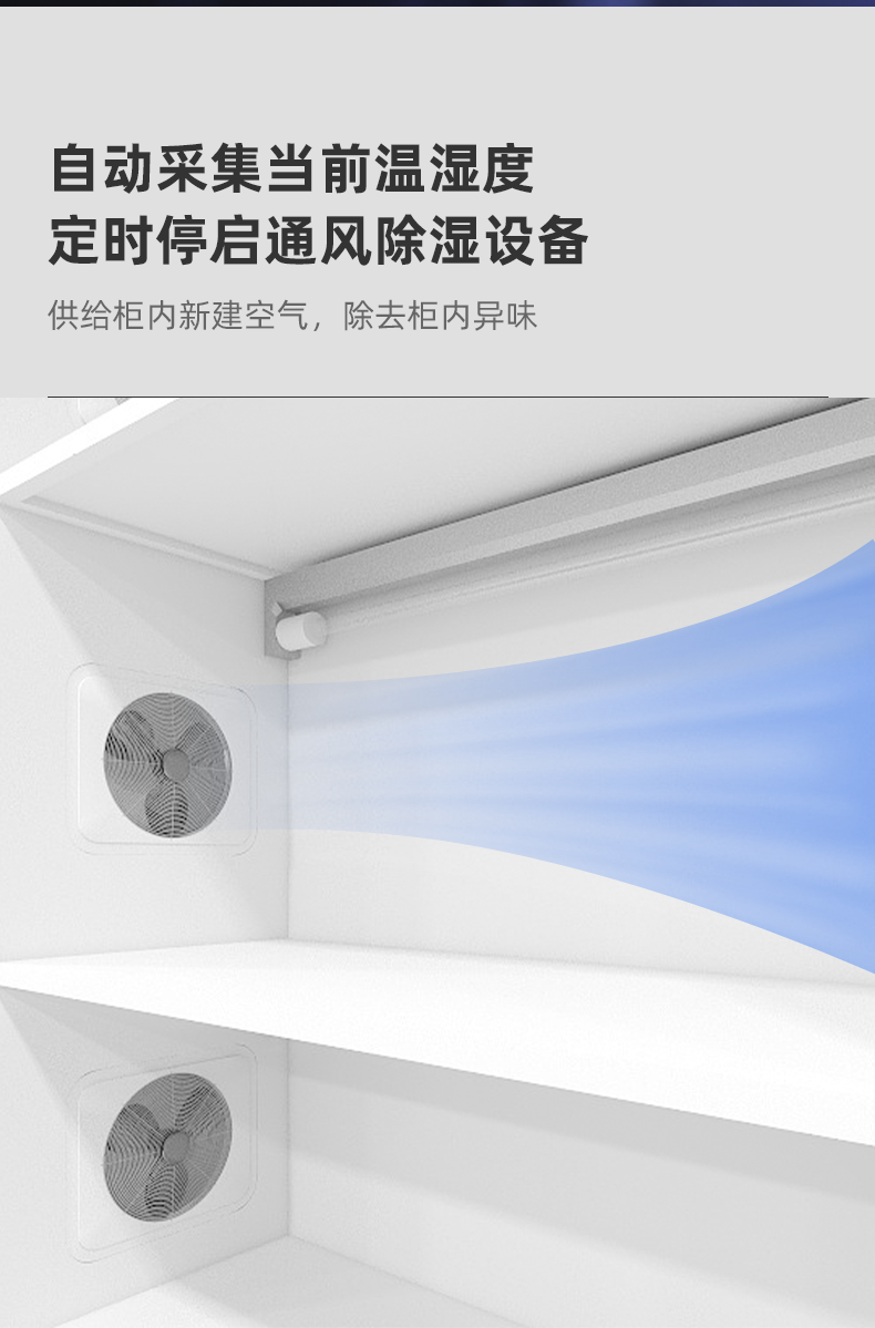 凌訊智能應急物資柜內(nèi)嵌入RFID標簽射頻識別設備，民警進行裝備取放操作后，自動啟動盤點設備，實時感知裝備在位狀態(tài)