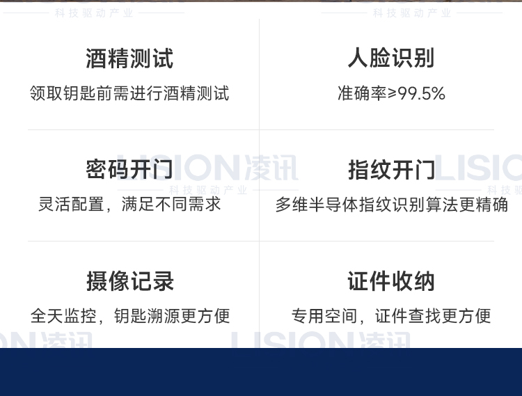 智能鑰匙柜,RFID鑰匙管理柜,車輛鑰匙管理柜，凌訊裝備云生態(tài)產(chǎn)品，更多保障部門擴(kuò)展性更強(qiáng)！支持單柜鑰匙管控、手機(jī)遠(yuǎn)程監(jiān)控、單獨(dú)后臺(tái)管理、多種識(shí)別方法、日志記錄查詢、非法存取報(bào)警燈功能。