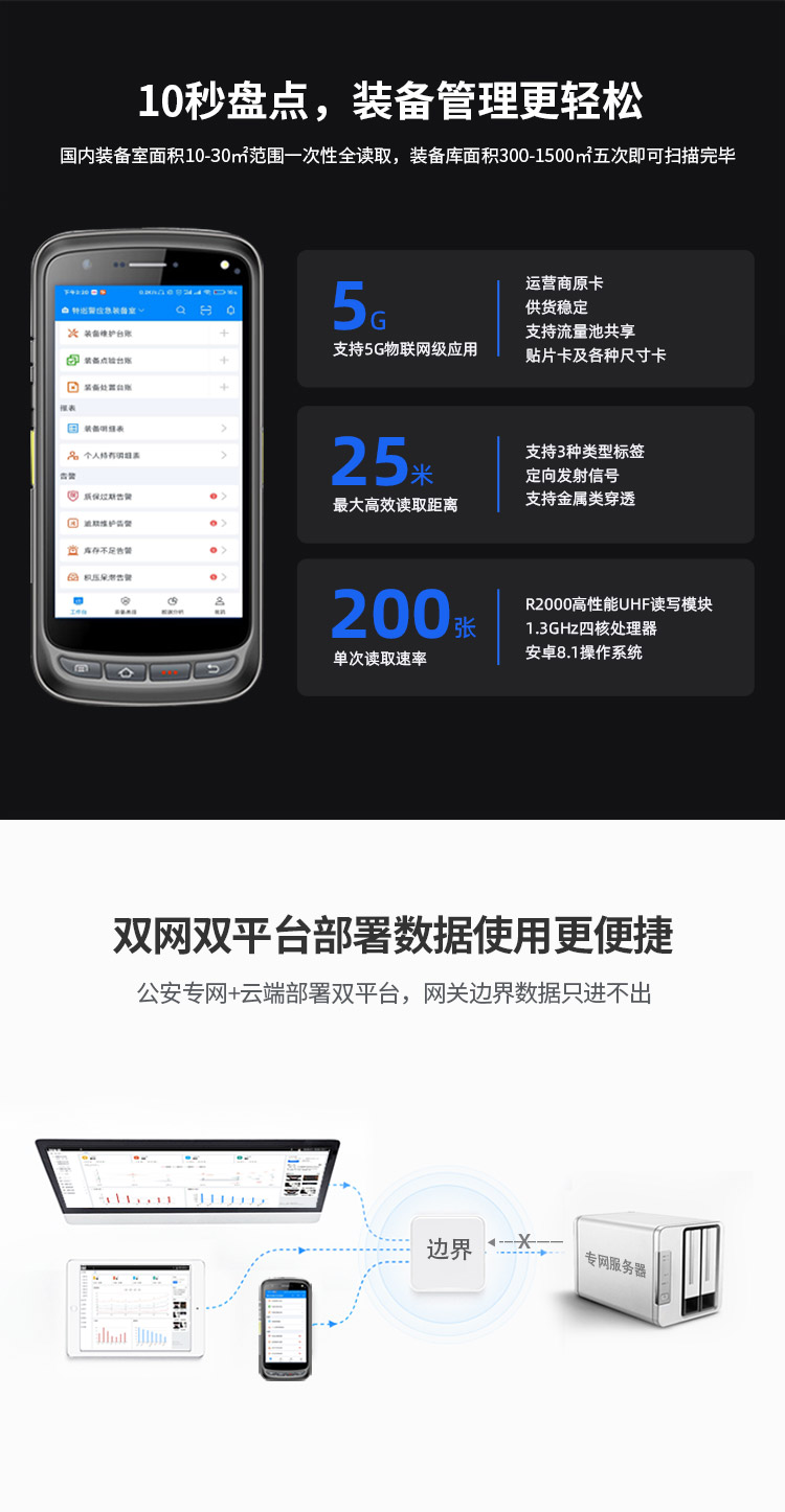 凌訊手持裝備盤(pán)點(diǎn)終端具備10秒盤(pán)點(diǎn)，裝備管理更輕松